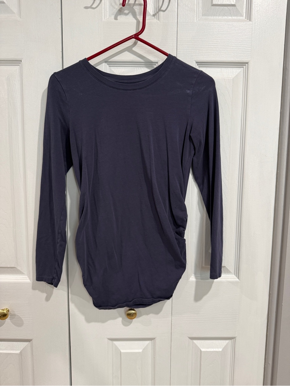 Maternity - Old Navy Women’s Long Sleeve Crewneck Top - Slate Blue